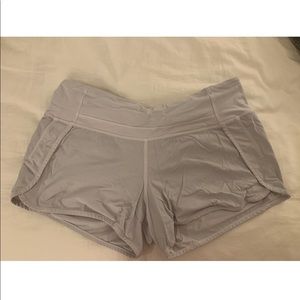 White Lululemon shorts